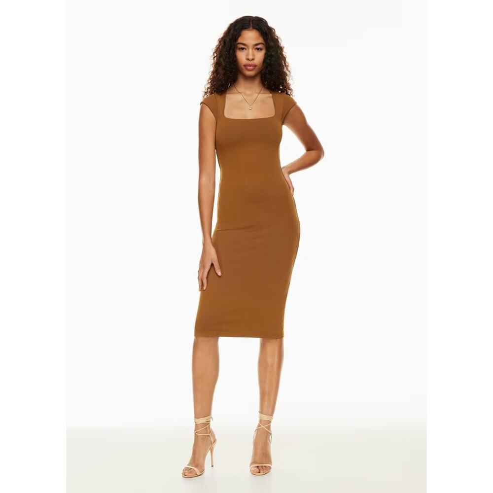 Wilfred Etiquette Dress Square Neck Rich Chestnut… - image 2